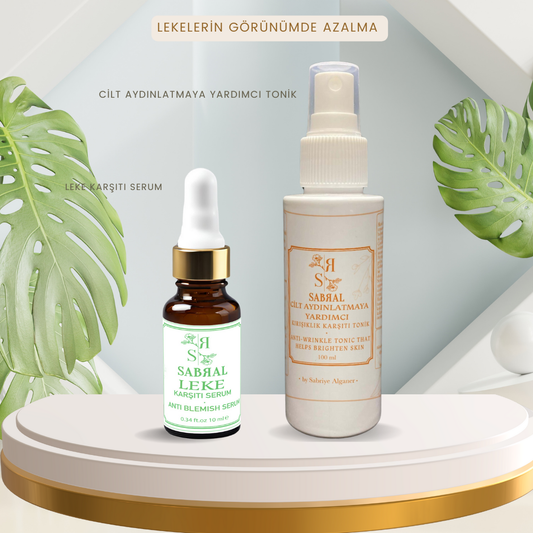 Leke karşıtı serum ve Cilt aydınlatmaya yardımcı kırışıklık karşıtı  Tonik