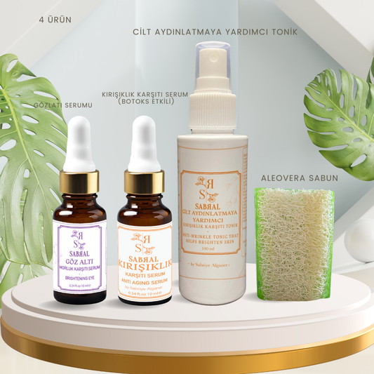 Aleovera sabunlu kırışıklık giderici ( botoks etkili serum ) 4'lü  set