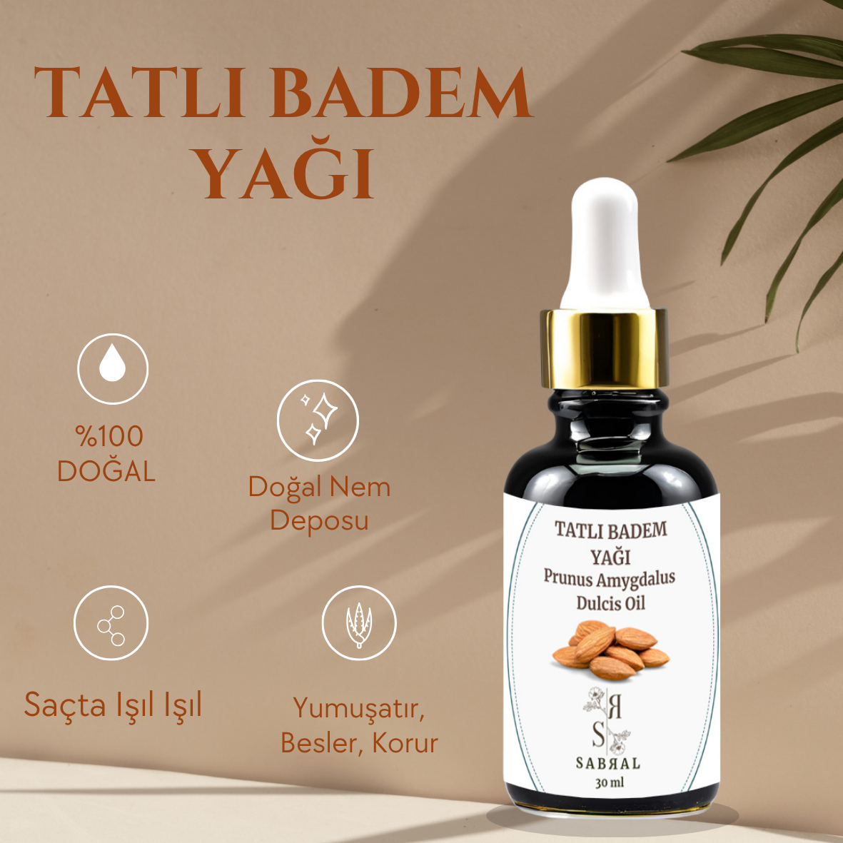Tatlı badem yağı 30 ml