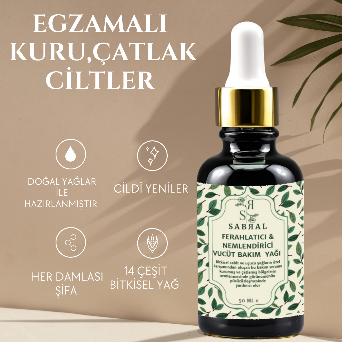 Ferahlatıcı ve nemlendirici vücut Bakım Yağı 50 ml