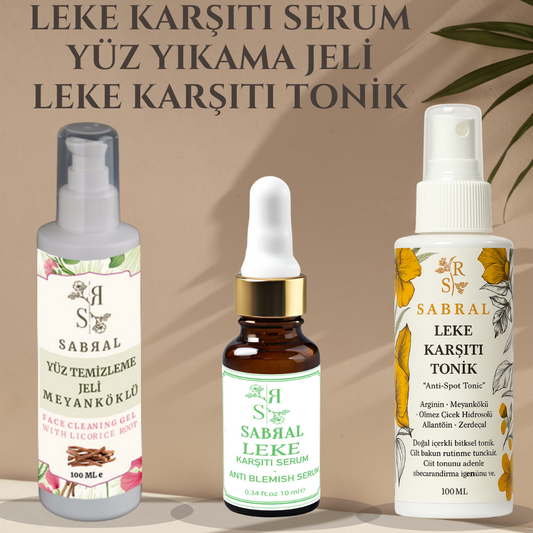 LEKE KARŞITI SERUM & LEKE KARŞITI TONİK & YÜZ TEMİZLEME JELİ 3LÜ SET