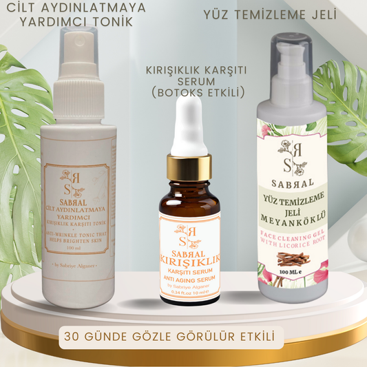 yüz yıkama jelli kırışıklık karşıtı (botoks ) etkili set