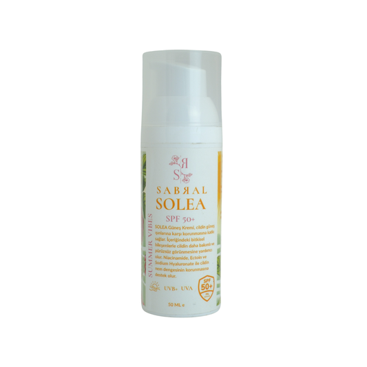 Sabral Solea Güneş Kremi SPF 50+ Leke Eğilimli Ciltler İçin Bakım Destekli Güneş Koruması 50ML