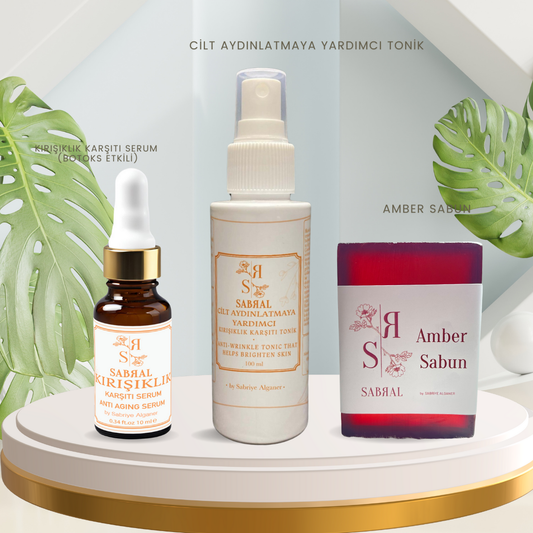 amber sabunlu kırışıklık karşıtı 3 lü set